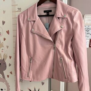 NWT Ann Taylor Mauve Fake Leather Jacket